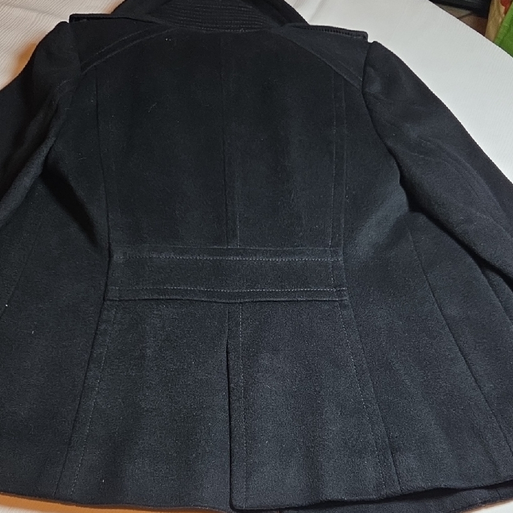 J.CREW VTG Elegant Black Double-Breasted Coat 100%WOOL SZ 4. - Picture 13 of 14